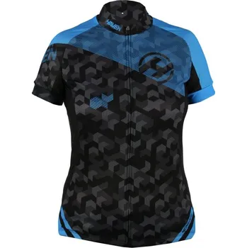 cyklistický dres DRES KRÁTKÝ DÁMSKÝ HAVEN SINGLETRAIL ČERNO/MODRÝ Varianta: S