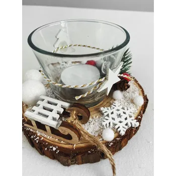 Vánoční dekorace BRIMOON Svícen sněhový