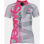 Dámský cyklistický dres Sweep CLASIC D020 white/pink fluo Varianta: S