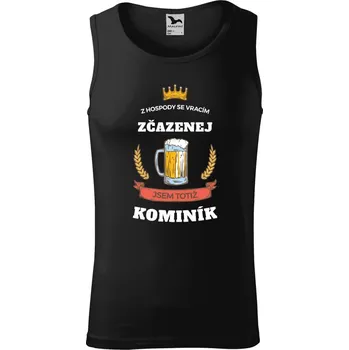 Pánské tílko Pánské tílko Malfini Core Z hospody se vracím - Kominík