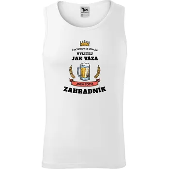 Pánské tílko Pánské tílko Malfini Core Z hospody se vracím - Zahradník