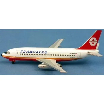 Plastikový model AeroClassic Aero Classics - Boeing B737-200, dopravce Aviogenex/Transaero Hybrid Colors, Rusko, 1/400