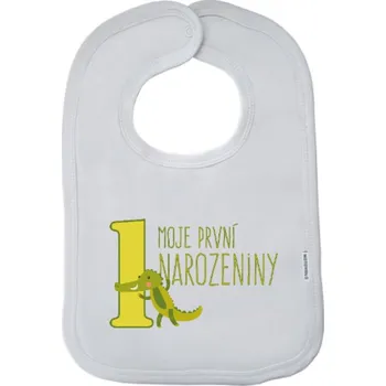 Bryndák Dětský bryndák New Baby Moje první narozeniny - krokodýl