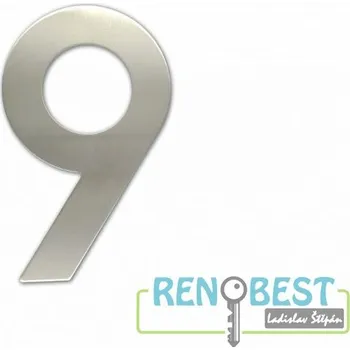 SATOS Číslice "9" fasádní 150mm NEREZ Povrchová úprava: nerez, Délka: 150 mm