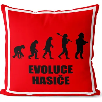 Dekorativní polštářek Polštářek Evolution hasič (Velikost: 40 x 40 cm)