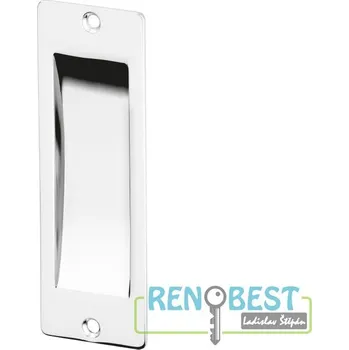 Stavební výplň AC-T Mušle HR na posuvné dveře chrom (2 vruty) DOPRODEJ zboží na dotaz Provedení: bez otvoru, Povrchová úprava: chrom