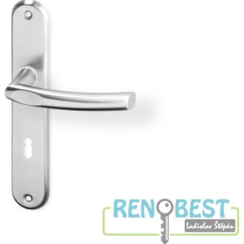 Dveřní kování AC-T Dveřní kování ILSA OV ECO nerez Rozteč: 72 mm, Provedení: pro klíč - BB, Povrchová úprava: nerez