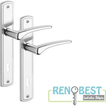 Dveřní kování ROSTEX Dveřní kování KREDO klika/knoflík Rozteč: 72 mm, Povrchová úprava: chrom nerez, Typ klíče: FAB