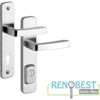 ROSTEX Bezpečnostní kování R4 ASTRA Rozteč: 90 mm, Provedení: klika/klika, Povrchová úprava: chrom - nerez