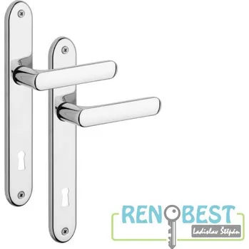 Dveřní kování ROSTEX Dveřní kování SIESTA chrom nerez Rozteč: 90 mm, Provedení: pro vložku - PZ, Povrchová úprava: chrom nerez