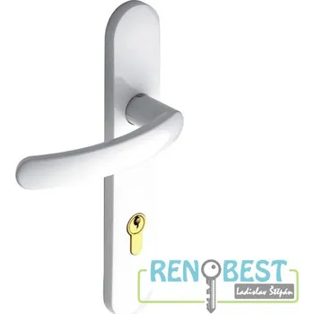 Dveřní kování ZELINGER Dveřní klika ELEGANT 300 Rozteč: 72 mm, Barva: bílá, Typ klíče: DOZ