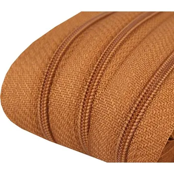 Zip Zip spirálový v metráži 3mm sv. hnědá