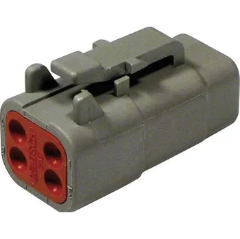 Elektrický konektor TE Connectivity DTM 06-4 S kulatý faston, 1 ks