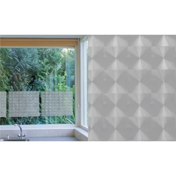 Okenní dekorace PATIFIX | Statická okenní fólie na sklo ČTVERCE 31-2815 | šířka 45 cm | průhledná + Transparetní statická okenní fólie (metráž) Patifix 31-2815 v šíři 45 cm