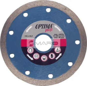 Řezný kotouč Optima Kotouč diamantový řezný pro suché/mokré řezání 125 x 22,2 x 1,0 mm, DK125