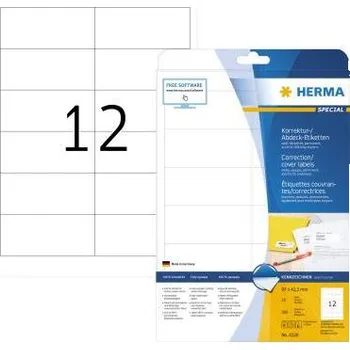 Kotouček do pokladny a tiskárny štítků Herma 4228 97 x 42.3 mm papír, matný bílá 300 ks trvalé korekční etikety