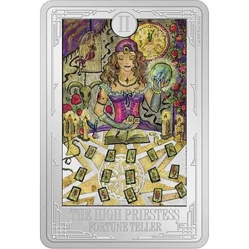 Stříbrná mince The High Priestess (Velekněžka) 1 Oz 2021 (Tarotové karty) Color PROOF - (3.)