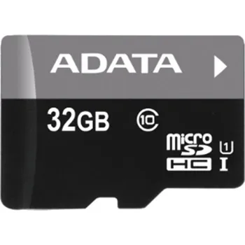 Paměťová karta ADATA 32GB MicroSDHC Premier, class 10 + Adaptér