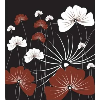 Fototapeta DIMEX | Vliesová fototapeta na zeď Květiny na černém pozadí MS-3-0156 | 225 x 250 cm | hnědá + Vliesová fototapeta na stěnu DIMEX Květiny na černém pozadí MS30156 v rozměru 225 x 250 cm + lepidlo zdarma