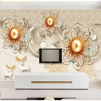 Fototapeta Solution Media 3D tapeta - Květiny s jeleny MU3891 3 - 3D Relief - Vliesová tapeta - 320g/m2