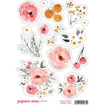 samolepka Papero amo - Samolepky arch - NAŠE LÉTO / Květinky