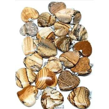 Drahý kámen Jaspis obrázkový, srdíčko 2cm