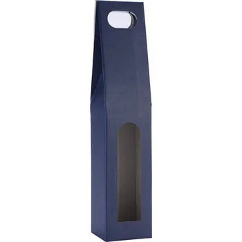 Karton na 1 láhev modrý - bez potisku