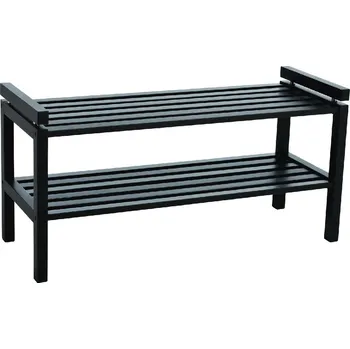 Botník ROWICO Dřevěný černý botník CONFETTI 80x40 cm 103615