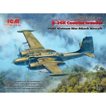 Plastikový model ICM 1/48 B-26K Counter Invader, USAF Vietnam War