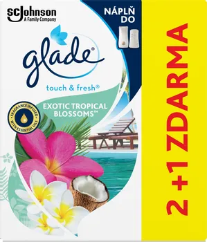 Osvěžovač vzduchu Glade Touch & Fresh náhradní náplně 3 x 10 ml Exotic Tropical Blossoms