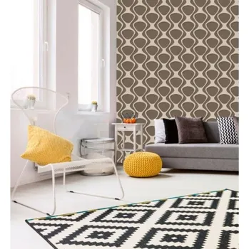 Tapeta DIMEX | Vliesová tapeta na zeď Dimex Line WP-011-04 | 0,75 x 10 m | hnědá, béžová + Vliesová tapeta na zeď Dimex Line WP01201 v rozměru 0,75 x 10 m