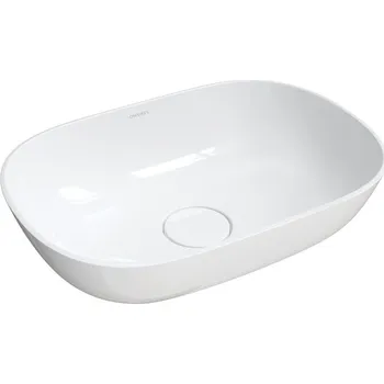 Omnires SILK SILK500BP Umyvadlo na desku 50x35, litý mramor, bílá