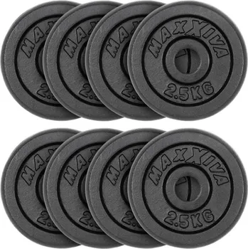 MAXXIVA Sada 8 závaží na činky celkem 20 kg, litina, černá