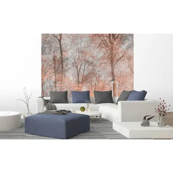 Fototapeta DIMEX | Vliesová fototapeta na zeď Abstrakt barevný les MS-3-0390 | 225 x 250 cm | růžová, vícebarevná + Vliesová fototapeta na stěnu DIMEX Abstrakt barevný les MS30390 v rozměru 225 x 250 cm + lepidlo zdarma