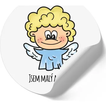 Samolepící dekorace Samolepka - kruh Jsem malý andílek