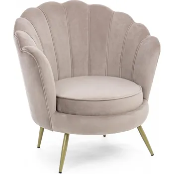 Křeslo BIZZOTTO Sametové křeslo GILIOLA šedá 0743683