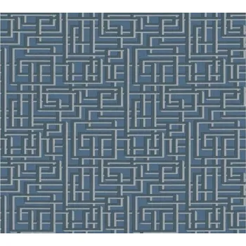 A.S. Création | Vliesová tapeta na zeď Palila 36312-5 | 0,53 x 10,05 m | modrá, šedá + Modrá, šedá vliesová tapeta na stěnu 363125 v rozměru 0,53 x 10,05 m