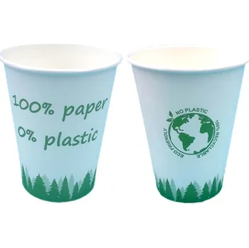 Jednorázové nádobí Papírový kelímek bez plastu 100% PAPER 400 ml ( pr. 90 mm) (50 ks)