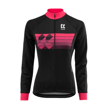 cyklistický dres Dres Kalas Motion Z dlouhý rukáv černý/růžový | DÁMSKÝ, 4