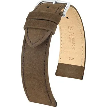 Řemínek na hodinky Kožený řemínek Hirsch Osiris L 03433010-2, hnědý, teletina, délka L, Quick Release