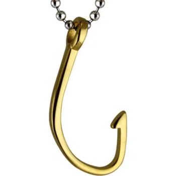 Přívěsek Přívěsek háček na ryby, rybářský Zlatá