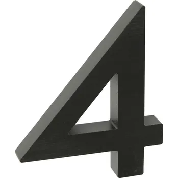 Domovní cedule Domovní číslo 3D AL černé - č. 4