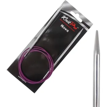 Jehlice KnitPro Nova kruhové kovové fixní jehlice 4mm 120cm (KnitPro Nova kruhové jehlice 4mm 120cm)