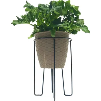 Stojan na květiny UVAX Kovový stojan na květiny VÁLEC černý, velikost M