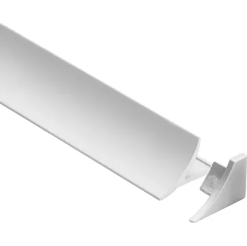 Stavební profil VP6 pravá koncovka k liště T-COVE, hliník lakovaný bílá, 22 mm, 2 ks