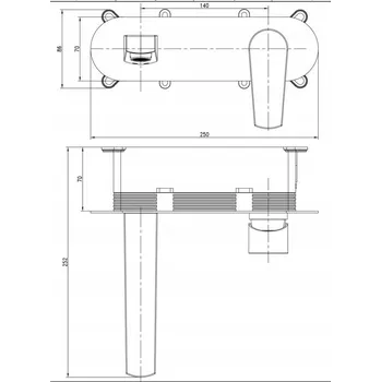 Vodovodní baterie Cersanit Moduo - podomítková umyvadlová baterie, chrom, S951-337