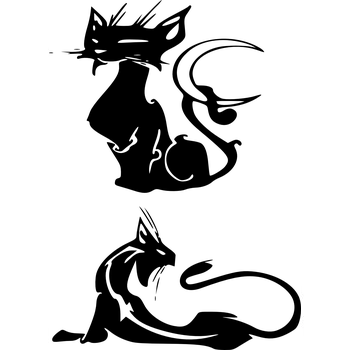 samolepka Marcela Krajčíková.Samolepka na zeď Kočky 3 ( 43 x 60 cm) (Marcela Krajčíková.Samolepka na zeď Kočky 3 ( 43 x 60 cm) )