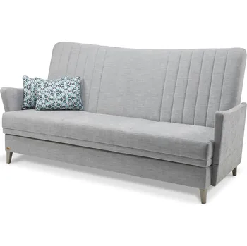 Sedací souprava Pohovka Torino Clic-Clac s rozkladem, úložným prostorem a čalouněnými zády, z bukového dřeva