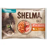 Shelma Cat Kitten losos/krůta 4x 85 g
