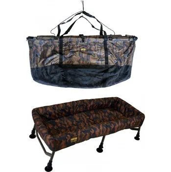 Rybářský prut Vanička na kapry Harton Camo + Harton vážící sak Continental